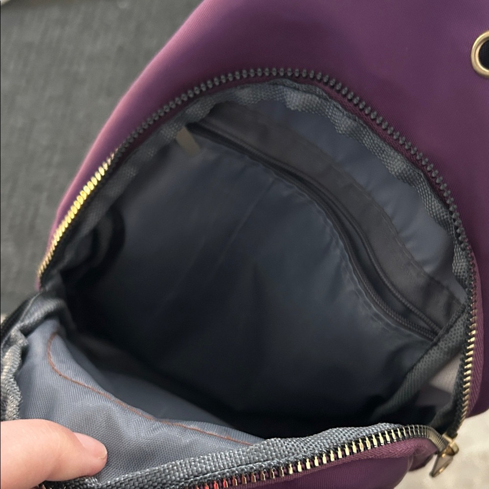 Purple Quilted Crossbody Sling Bag - Picture 5 of 7